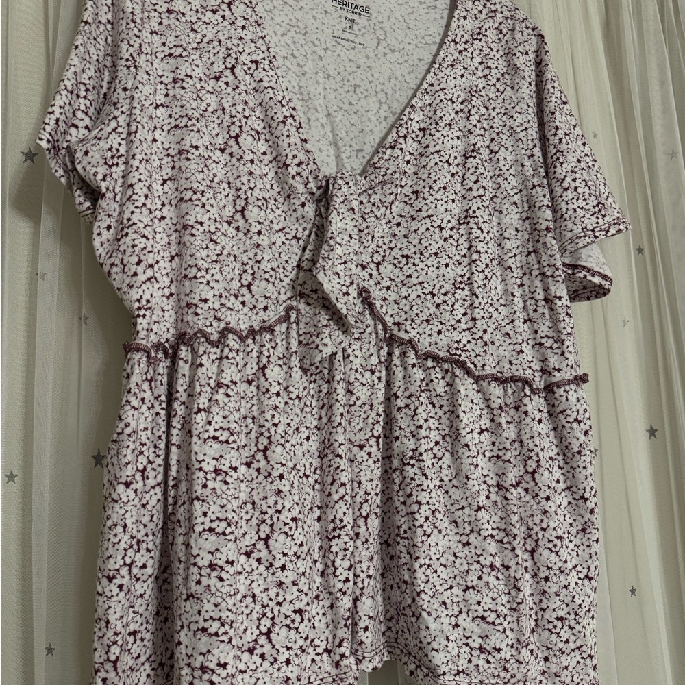 Torrid Purple Floral Women's Blouse